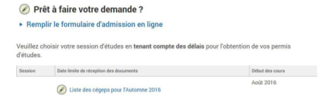 Processus d'admission pour les citoyens de France - étape 2
